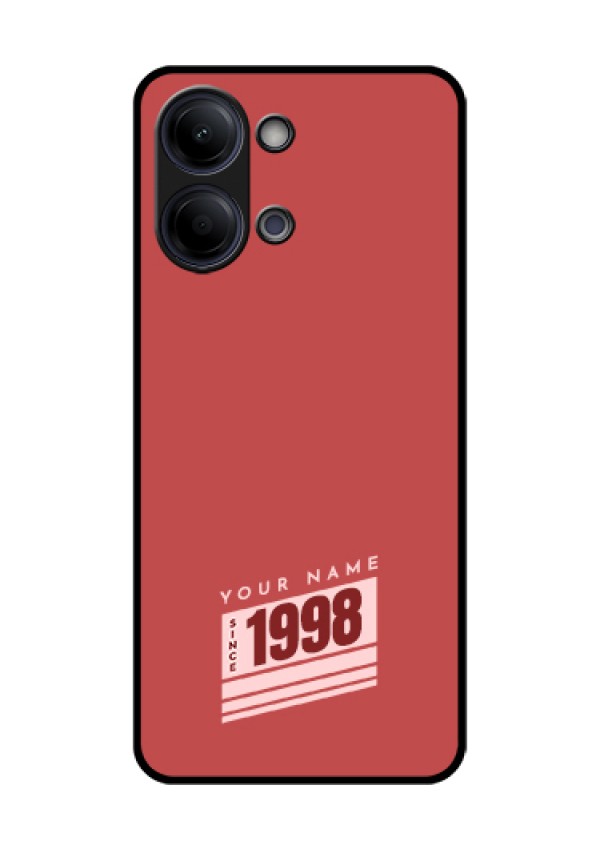Vivo T5 Lite 44W 5G Custom Glass Phone Case - Red Custom Year Of Birth Design