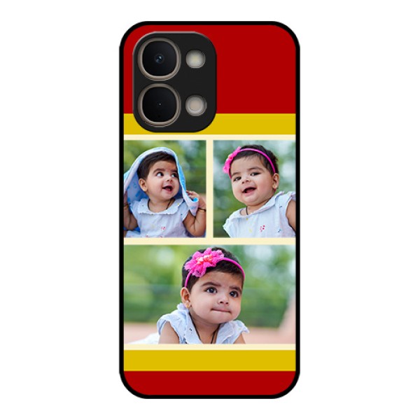 Vivo T5X 5G Custom Glass Phone Case - Multiple Pic Upload Design