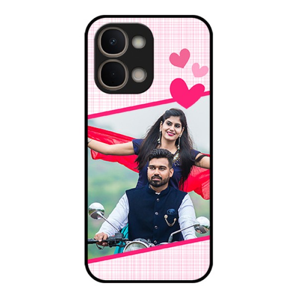 Vivo T5X 5G Custom Glass Phone Case - Love Shape Heart Design Vivo T5X 5G Custom Glass Phone Case - Love Shape Heart Design
