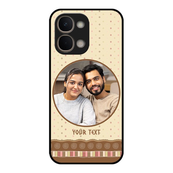 Vivo T5X 5G Custom Glass Phone Case - Brown Dotted Mobile Case Design Vivo T5X 5G Custom Glass Phone Case - Brown Dotted Mobile Case Design