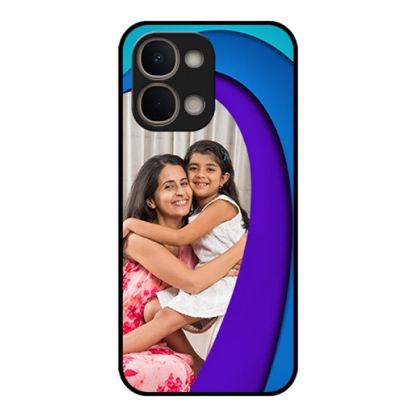 Vivo T5X 5G Custom Glass Phone Case - Simple Pattern Design Vivo T5X 5G Custom Glass Phone Case - Simple Pattern Design