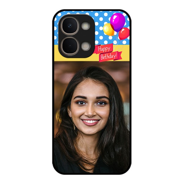 Vivo T5X 5G Custom Glass Phone Case - Happy Birthday Design