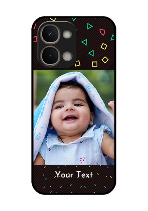 Vivo T5X 5G Custom Glass Phone Case - With Confetti Birthday Design