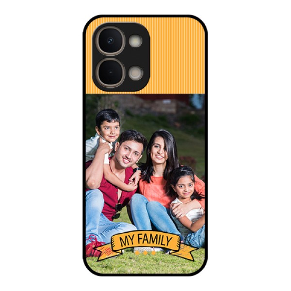 Vivo T5X 5G Custom Glass Phone Case - My Family Design