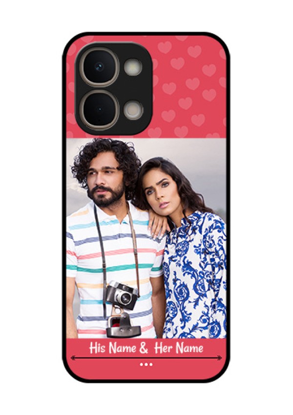 Vivo T5X 5G Custom Glass Phone Case - Simple Love Design
