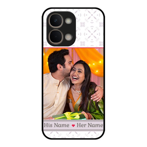 Vivo T5X 5G Custom Glass Phone Case - With Photo And Ethnic Design Vivo T5X 5G Custom Glass Phone Case - With Photo And Ethnic Design
