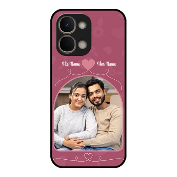 Vivo T5X 5G Custom Glass Phone Case - Love Floral Design