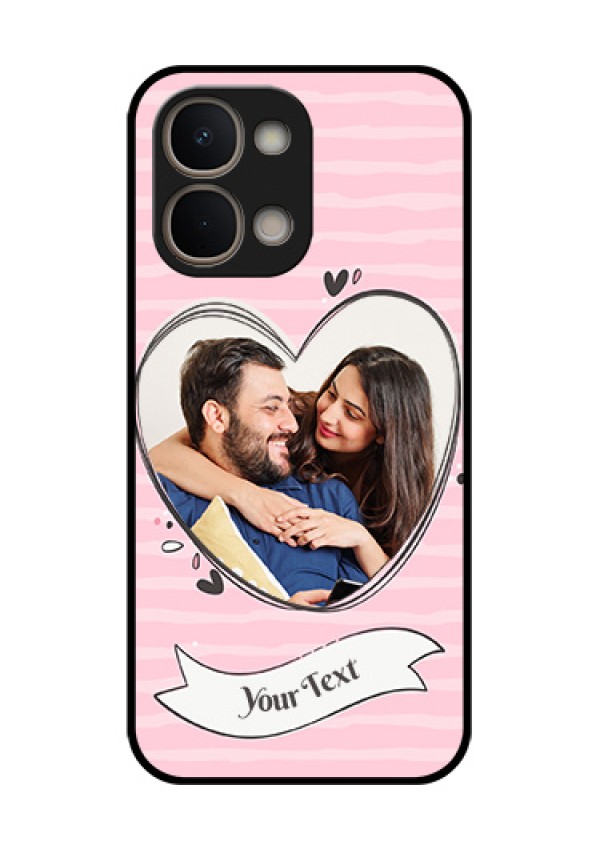 Vivo T5X 5G Custom Glass Phone Case - Vintage Heart Design