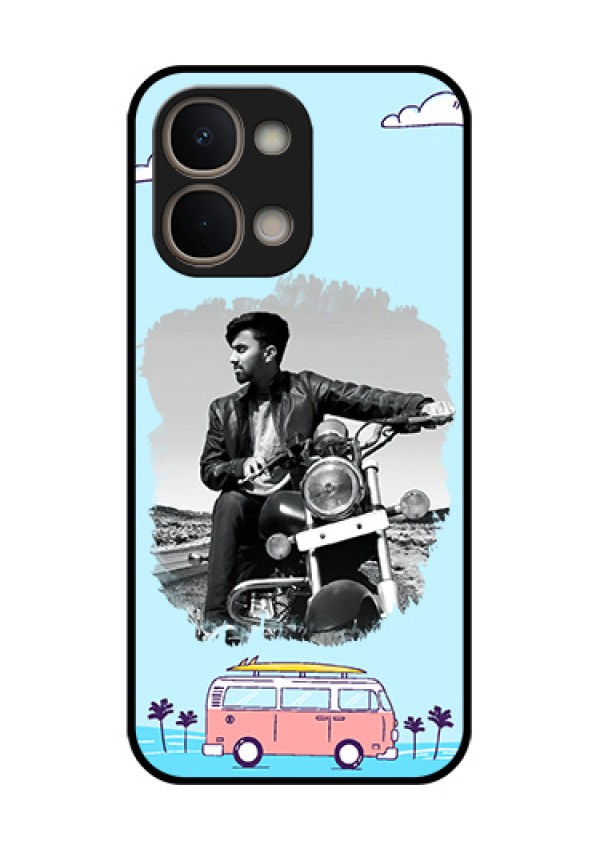 Vivo T5X 5G Custom Glass Phone Case - Travel & Adventure Design