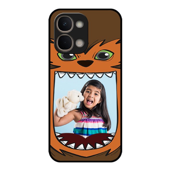 Vivo T5X 5G Custom Glass Phone Case - Owl Monster Back Case Design Vivo T5X 5G Custom Glass Phone Case - Owl Monster Back Case Design