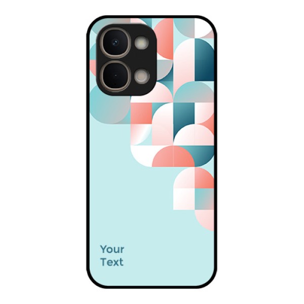 Vivo T5X 5G Custom Glass Phone Case - Stylish Semi - Circle Pattern Design