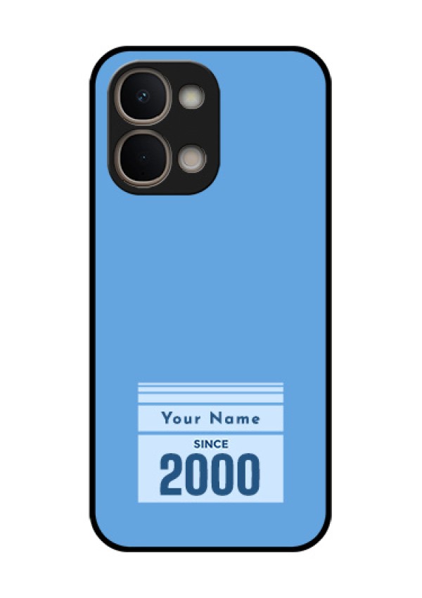 Vivo T5X 5G Custom Glass Phone Case - Custom Year Of Birth Design
