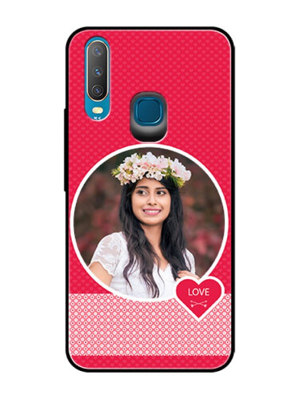 Custom Vivo U10 Personalised Glass Phone Case  - Pink Pattern Design