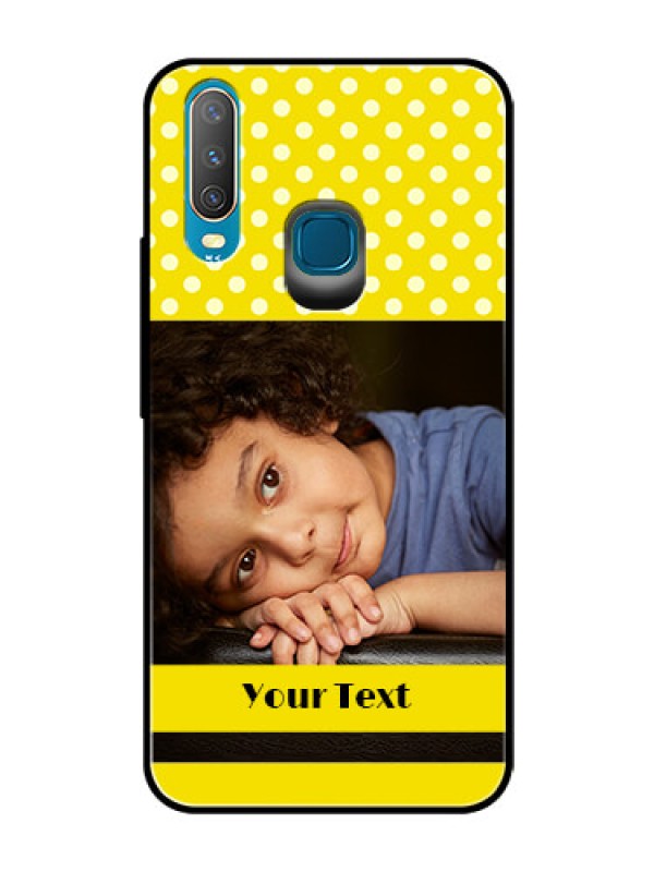 Custom Vivo U10 Custom Glass Phone Case  - Bright Yellow Case Design