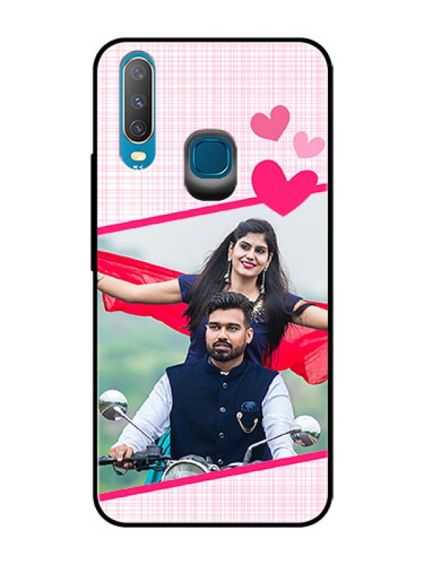 Custom Vivo U10 Custom Glass Phone Case  - Love Shape Heart Design