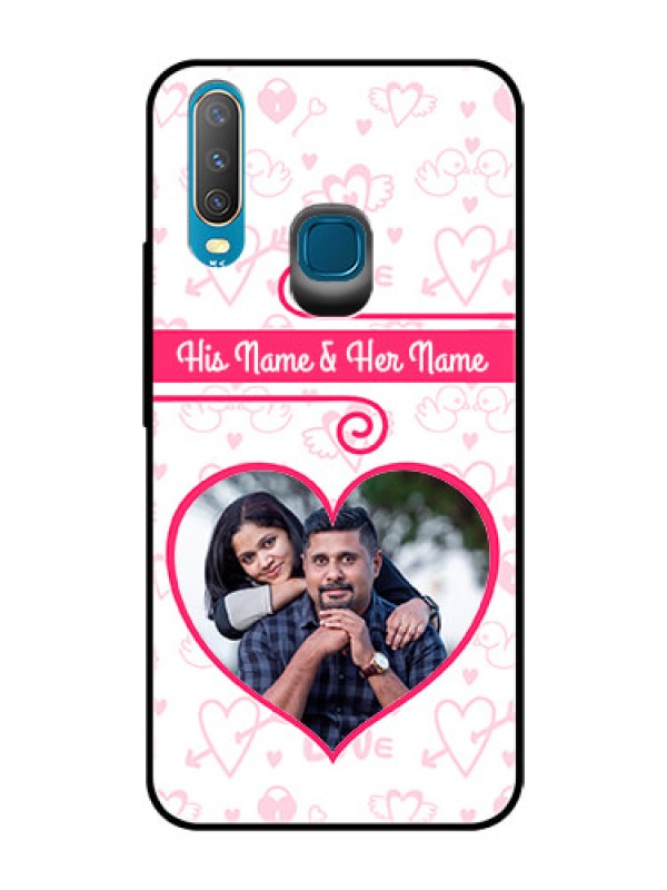 Custom Vivo U10 Personalized Glass Phone Case  - Heart Shape Love Design