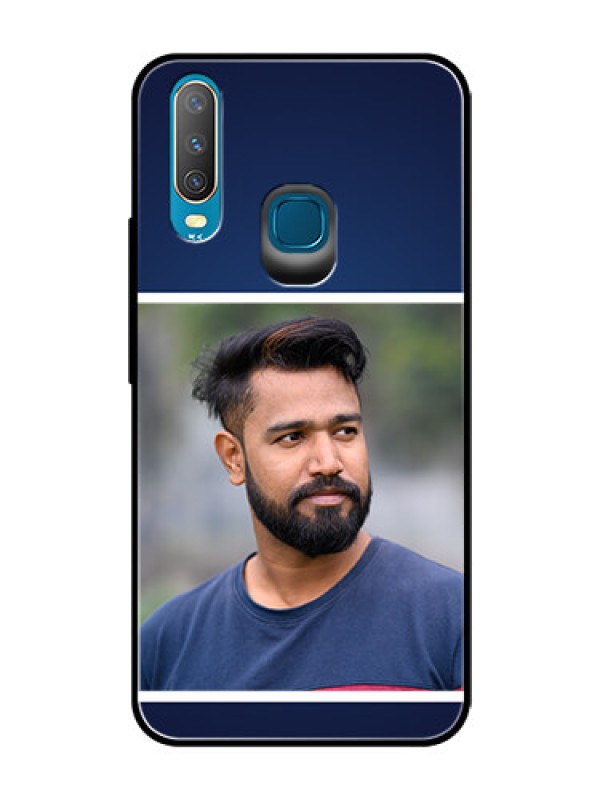 Custom Vivo U10 Personalized Glass Phone Case  - Simple Royal Blue Design