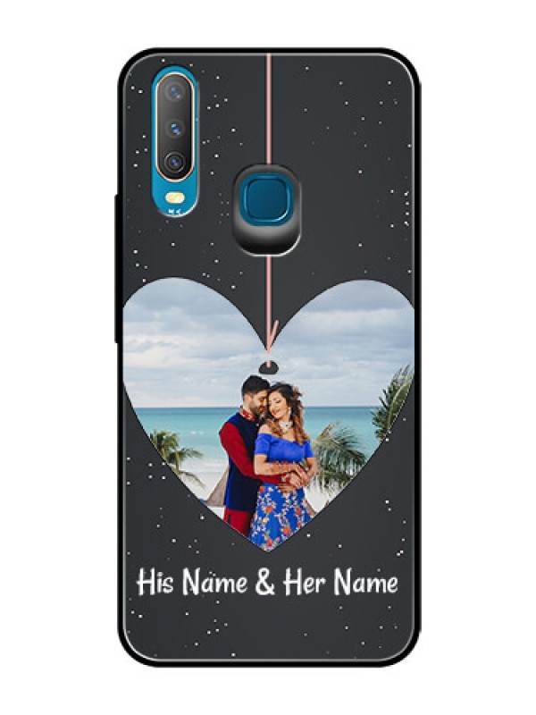 Custom Vivo U10 Custom Glass Phone Case  - Hanging Heart Design