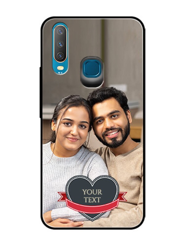 Custom Vivo U10 Custom Glass Phone Case  - Just Married Couple Design