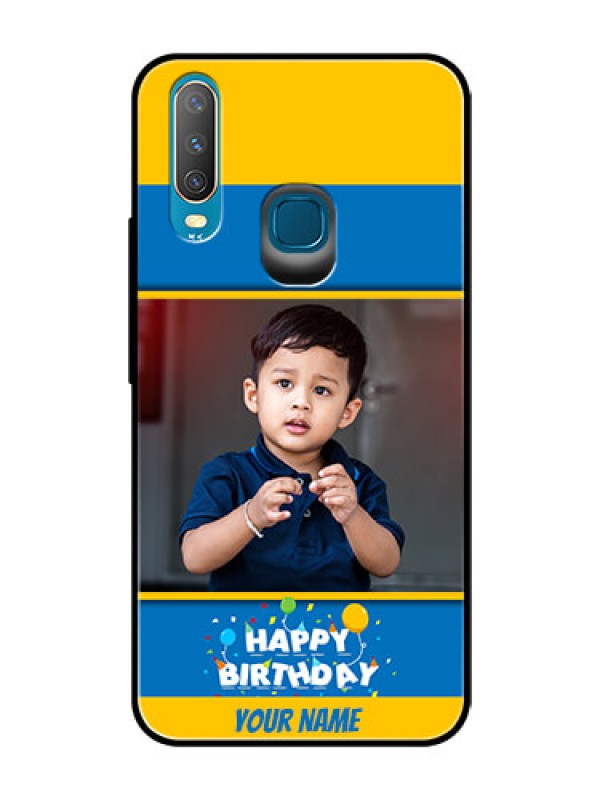 Custom Vivo U10 Custom Glass Mobile Case  - Birthday Wishes Design