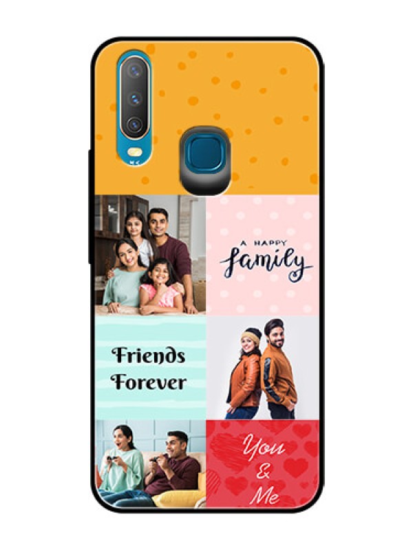 Custom Vivo U10 Personalized Glass Phone Case  - Images with Quotes Design