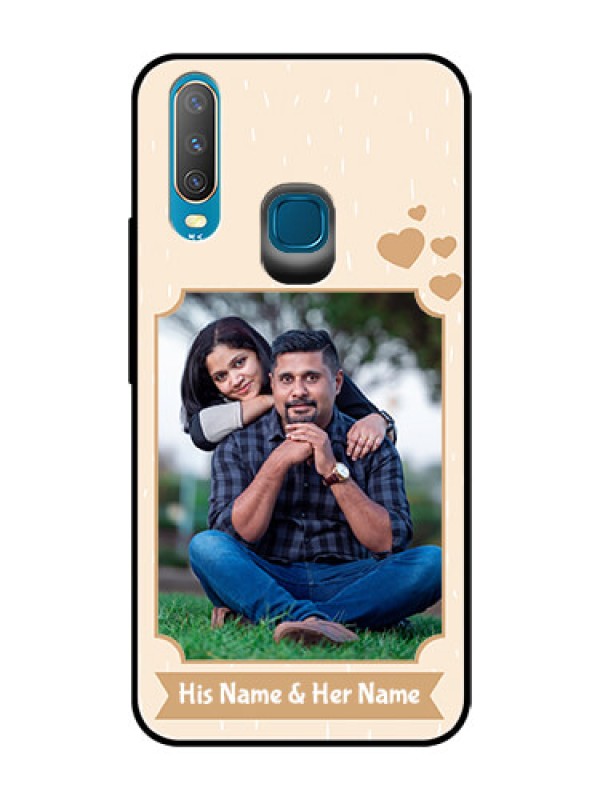 Custom Vivo U10 Custom Glass Phone Case  - with confetti love design 