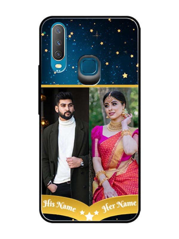 Custom Vivo U10 Custom Glass Phone Case  - Galaxy Stars Backdrop Design