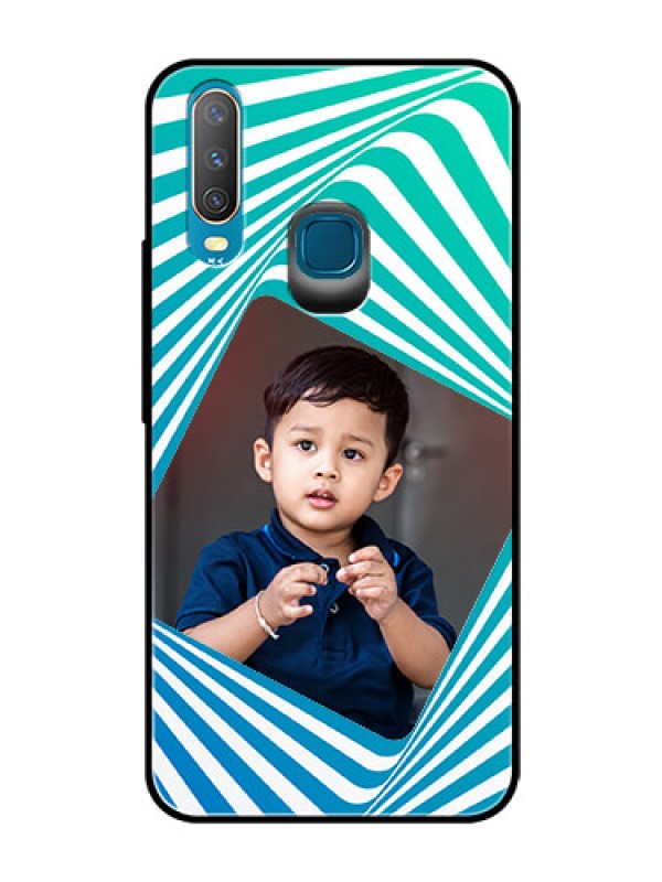 Custom Vivo U10 Personalized Glass Phone Case  - Abstract Spiral Design