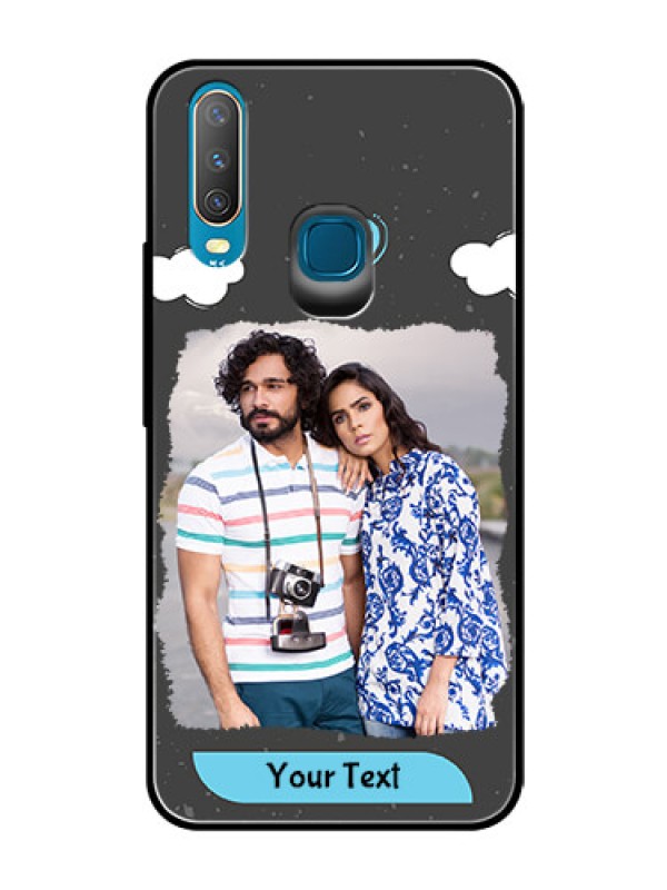 Custom Vivo U10 Custom Glass Phone Case  - Splashes with love doodles Design
