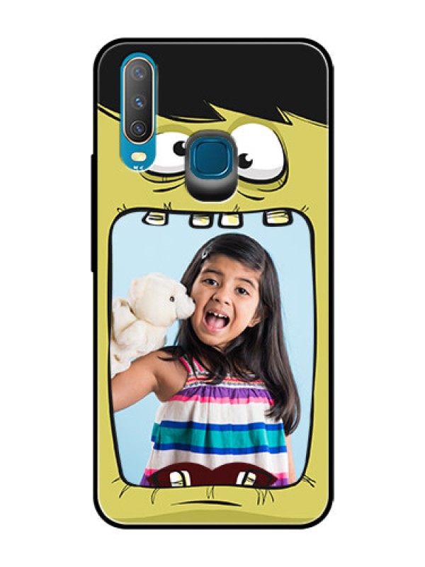 Custom Vivo U10 Personalized Glass Phone Case  - Cartoon monster back case Design