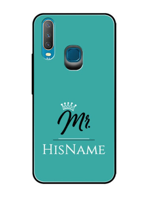 Custom Vivo U10 Custom Glass Phone Case Mr with Name