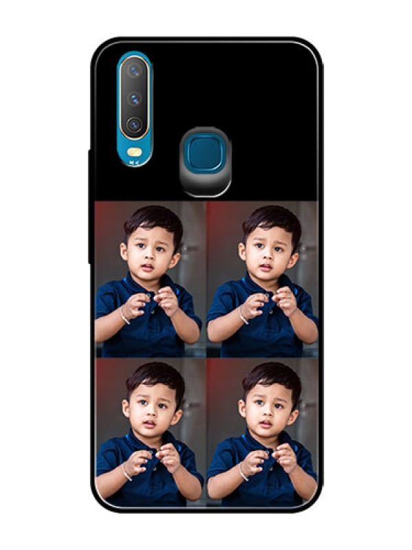 Custom Vivo U10 4 Image Holder on Glass Mobile Cover