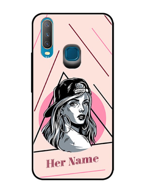 Custom Vivo U10 Personalized Glass Phone Case - Rockstar Girl Design