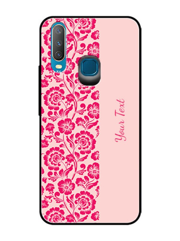 Custom Vivo U10 Custom Glass Phone Case - Attractive Floral Pattern Design