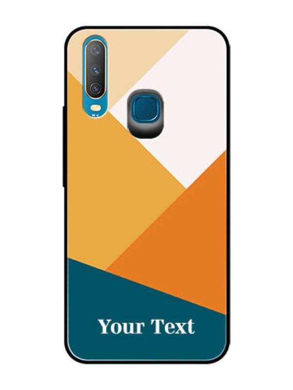 Custom Vivo U10 Personalized Glass Phone Case - Stacked Multi-colour Design