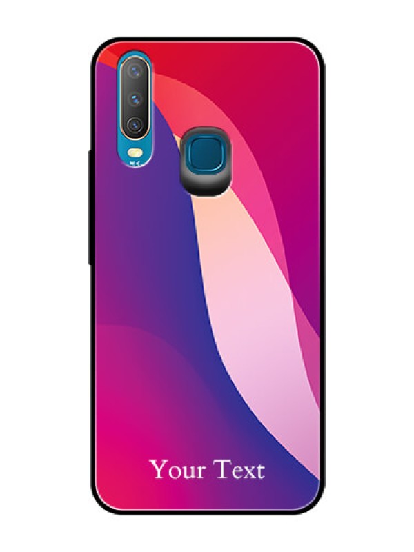 Custom Vivo U10 Personalized Glass Phone Case - Digital abstract Overlap Design