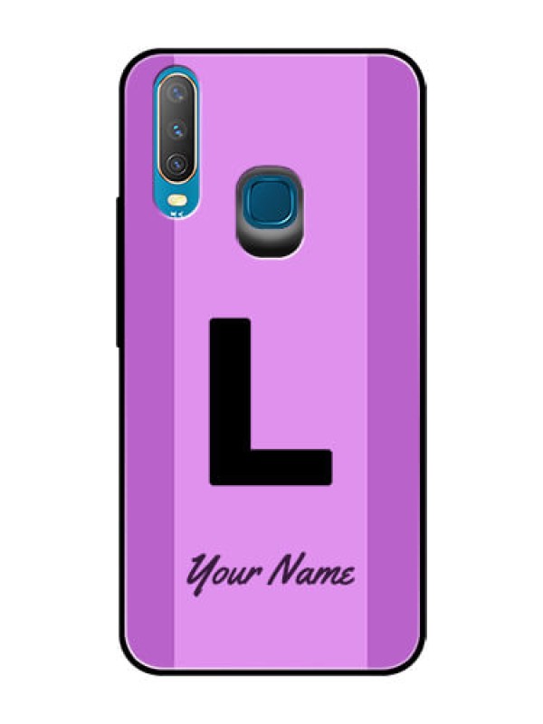 Custom Vivo U10 Custom Glass Phone Case - Tricolor custom text Design