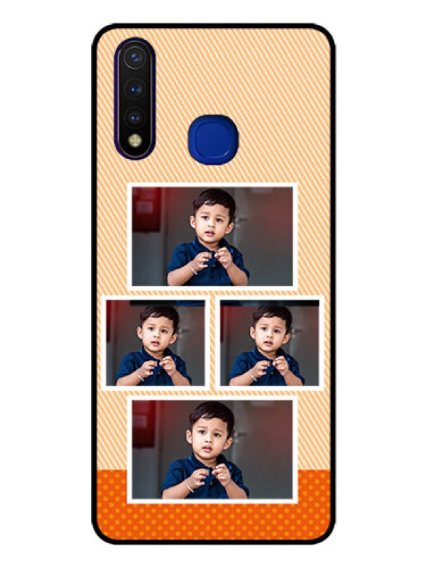 Custom Vivo U20 Photo Printing on Glass Case  - Bulk Photos Upload Design