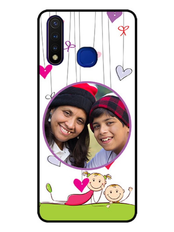 Custom Vivo U20 Photo Printing on Glass Case  - Cute Kids Phone Case Design