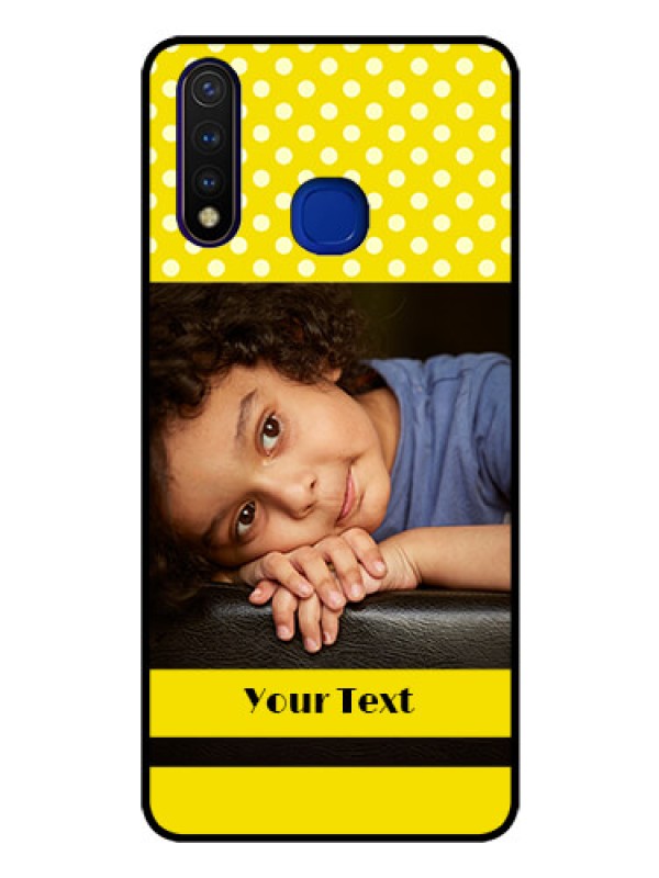 Custom Vivo U20 Custom Glass Phone Case  - Bright Yellow Case Design