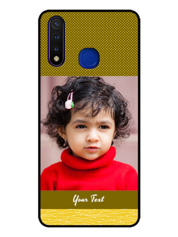 Custom Vivo U20 Custom Glass Phone Case  - Simple Green Color Design