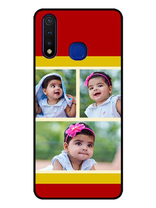 Custom Vivo U20 Custom Glass Mobile Case  - Multiple Pic Upload Design