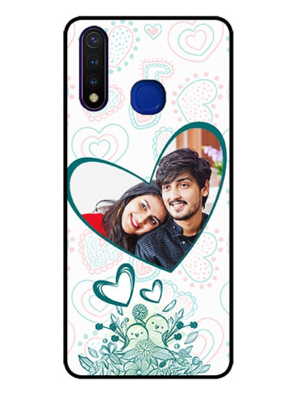 Custom Vivo U20 Photo Printing on Glass Case  - Premium Couple Design