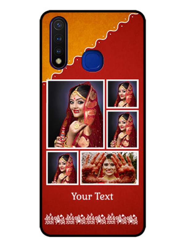 Custom Vivo U20 Personalized Glass Phone Case  - Wedding Pic Upload Design