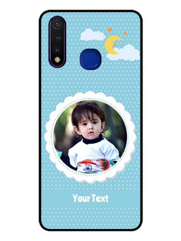 Custom Vivo U20 Personalised Glass Phone Case  - Violet Pattern Design