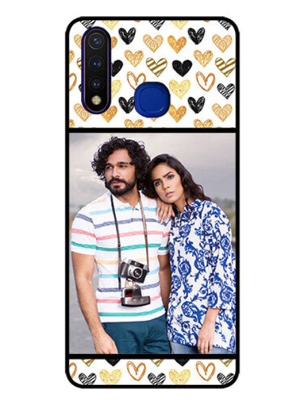 Custom Vivo U20 Photo Printing on Glass Case  - Love Symbol Design