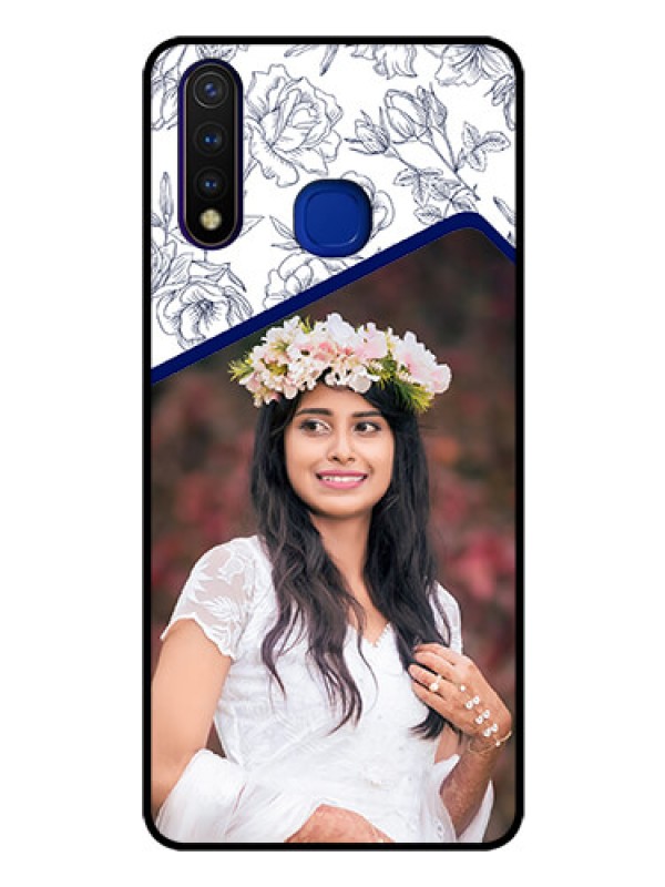 Custom Vivo U20 Personalized Glass Phone Case  - Premium Floral Design