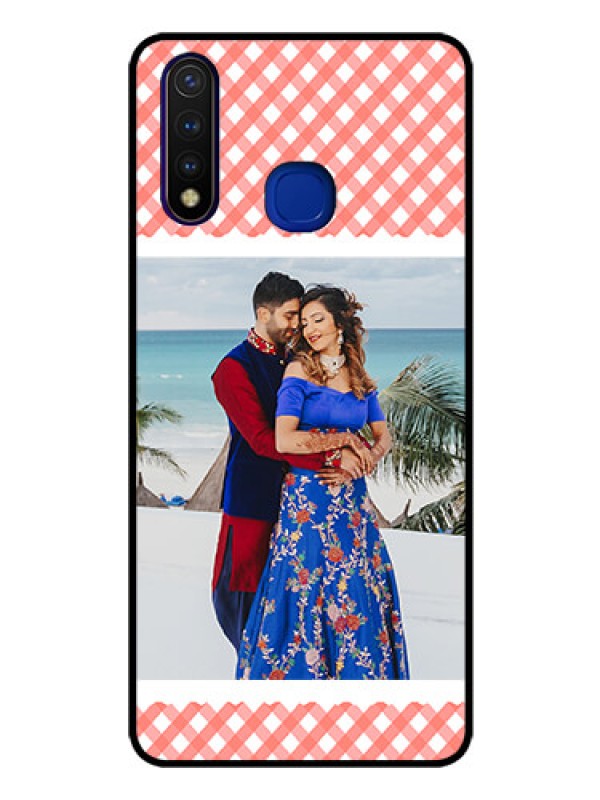 Custom Vivo U20 Personalized Glass Phone Case  - Pink Pattern Design