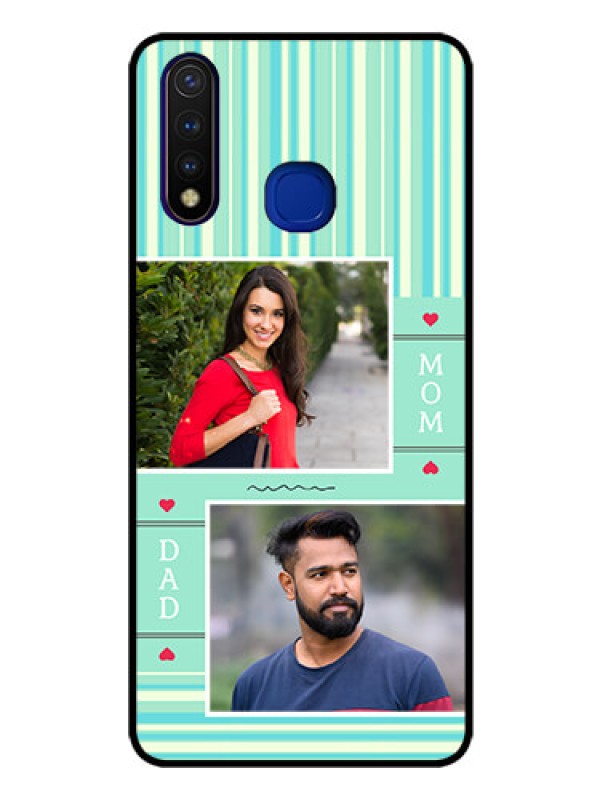 Custom Vivo U20 Custom Glass Phone Case  - Mom & Dad Pic Design
