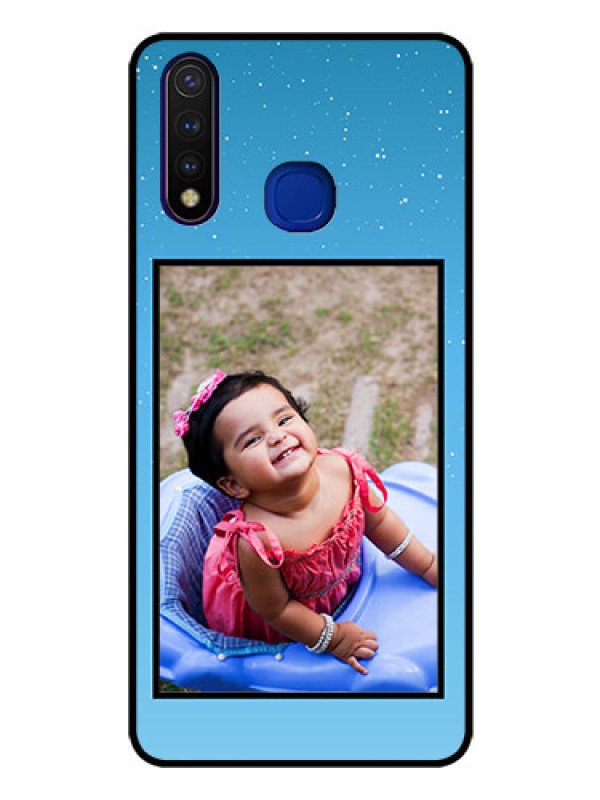 Custom Vivo U20 Custom Glass Mobile Case  - Wave Pattern Colorful Design